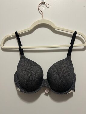 Victorias Secret Stretch Push-Up Bra in Charcoal Sparkle 32DD